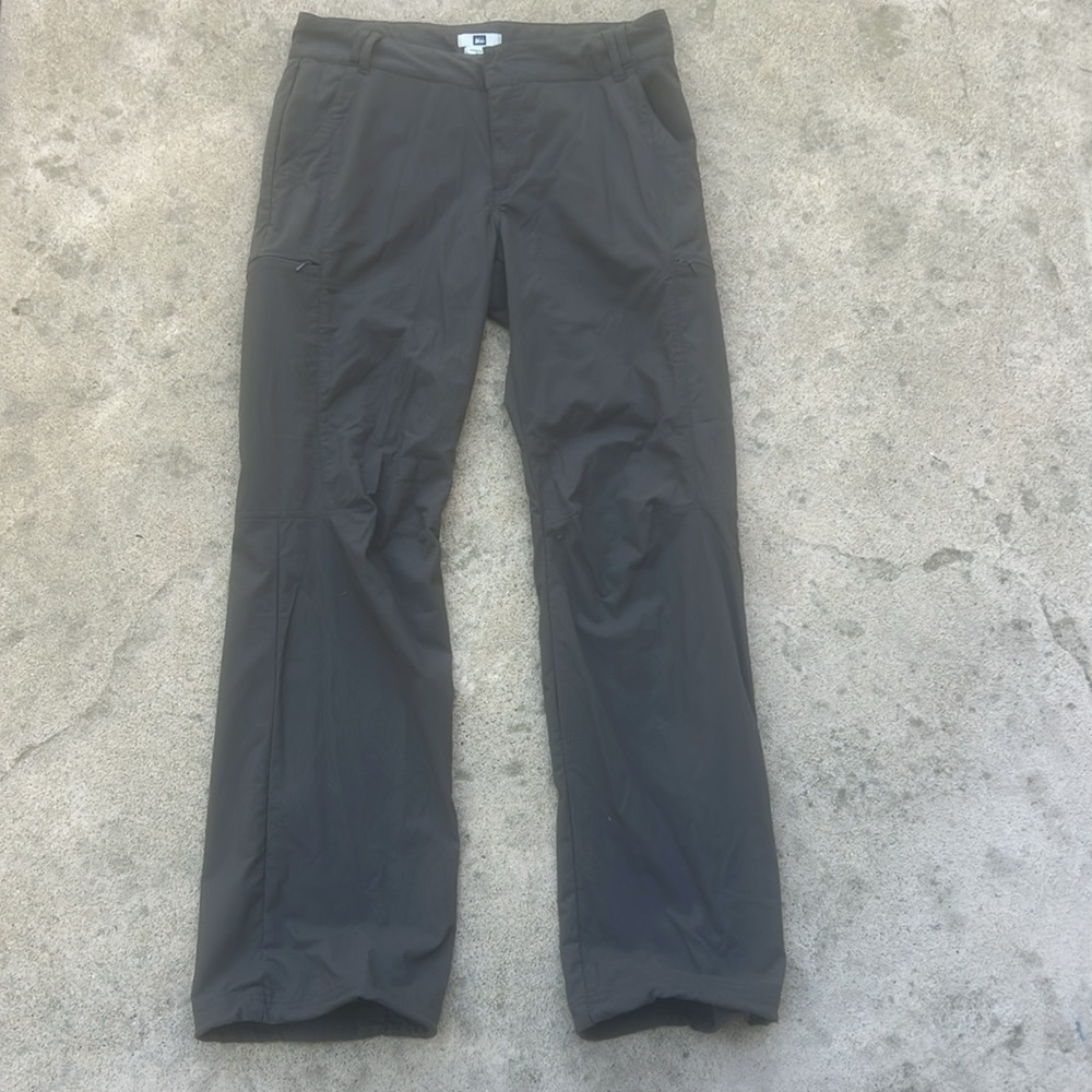 REI Women's Grey Nylon UPF 50 Sun Protection Hiking Pant Size 8